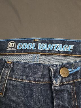 Wrangler Men’s Dark Blue Denim Jeans Cool Vantage 32 X 36